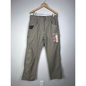 Wrangler Workwear Utility Pant 34x32 Khaki Relaxed Fit Utility Pockets Canvas